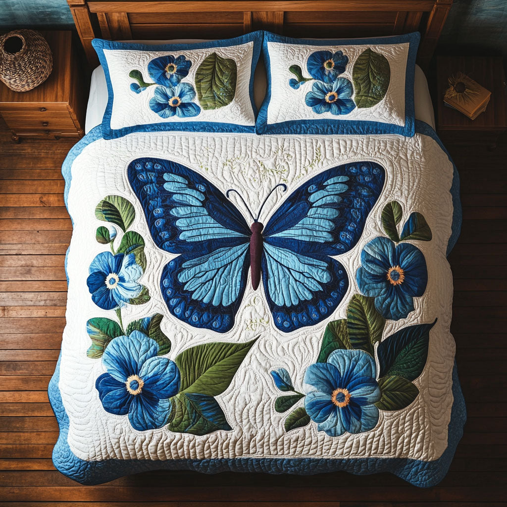 Blue Butterfly WX1302411CL Duvet Cover Set