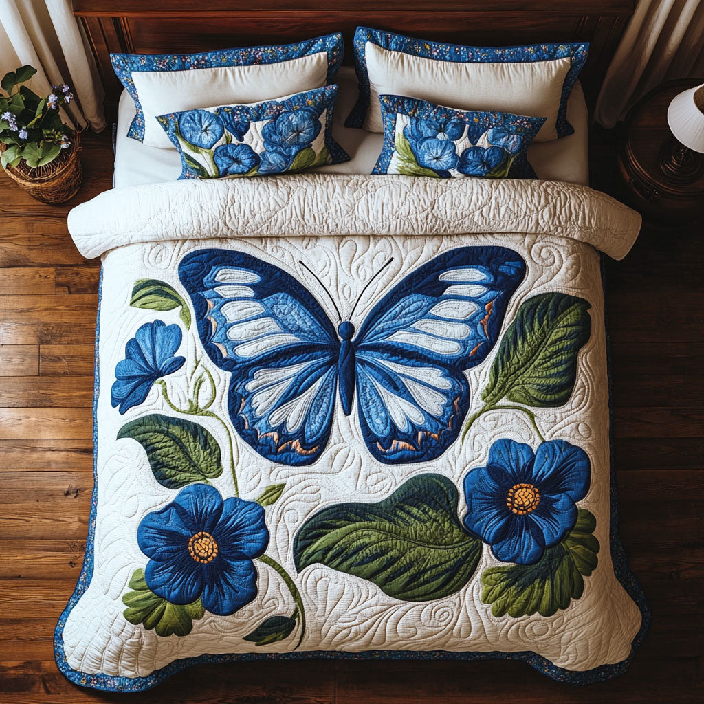 Blue Butterfly WX1302413CL Duvet Cover Set