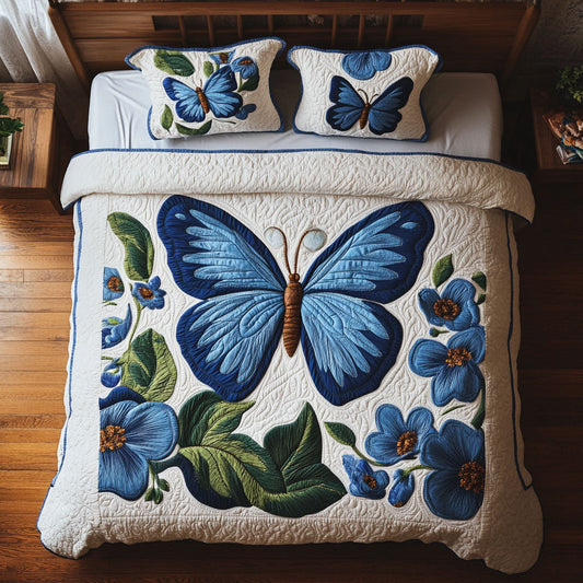 Blue Butterfly WX1302417CL Duvet Cover Set