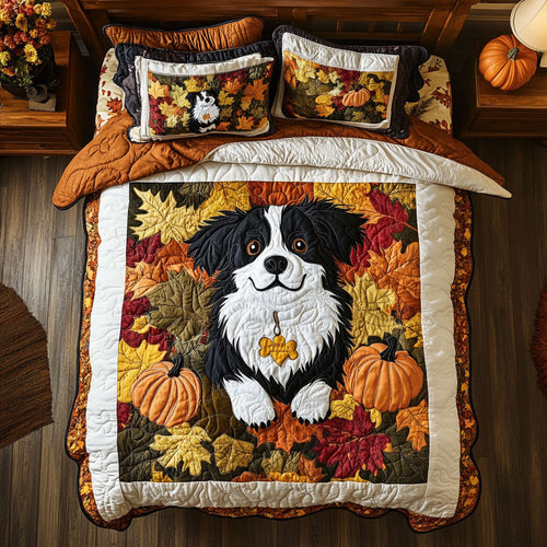 Border Collie Pumpkin WX1701105CL Duvet Cover Set