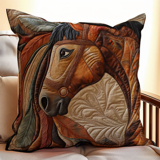 Brown Horse WX2802063CL Quilt Pillow Case