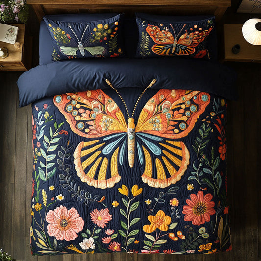 Butterfly Flower WX1002008CL Duvet Cover Set