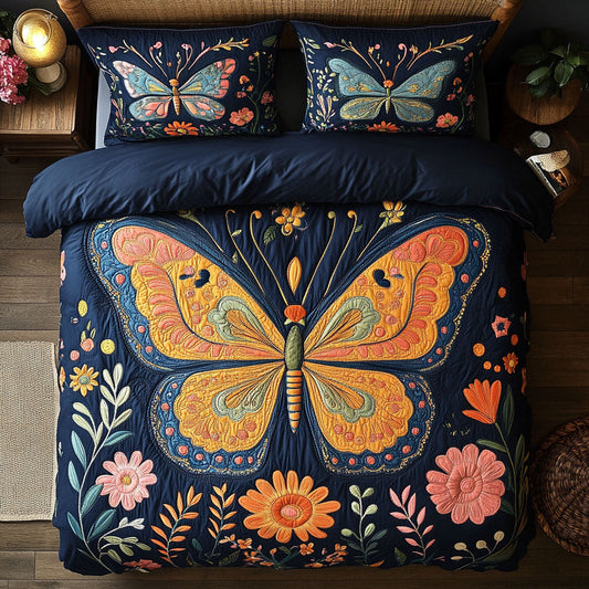 Butterfly Flower WX1002010CL Duvet Cover Set