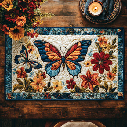 Butterfly Flower WX2402154CL Quilted Table Runner