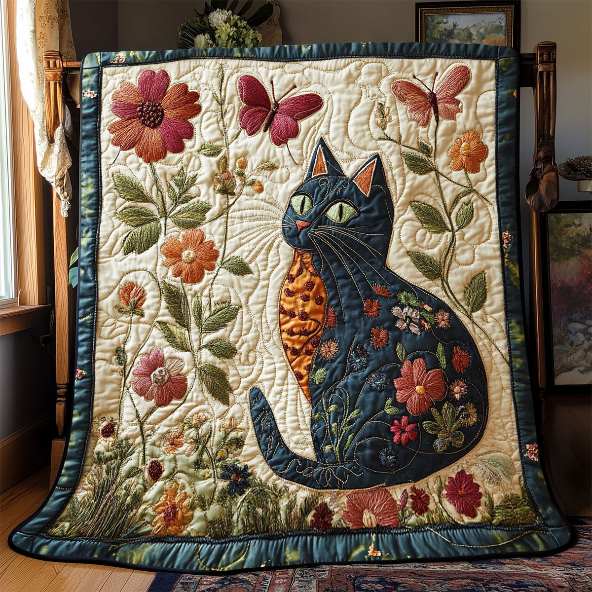 Cat Butterfly WX1302026CL Quilt