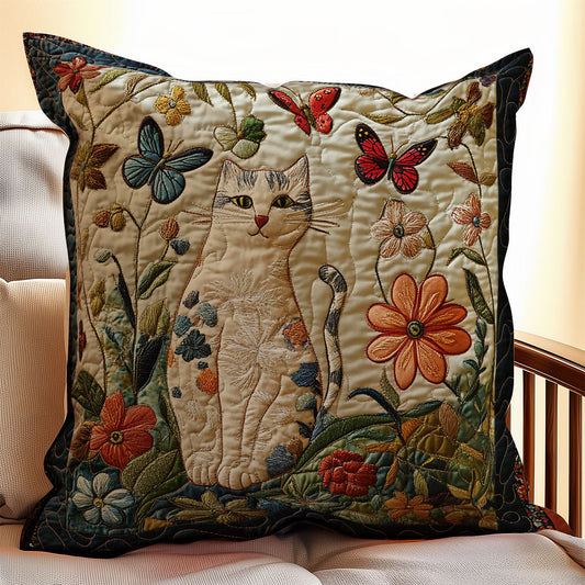 Cat Butterfly WX1302229CL Quilt Pillow Case