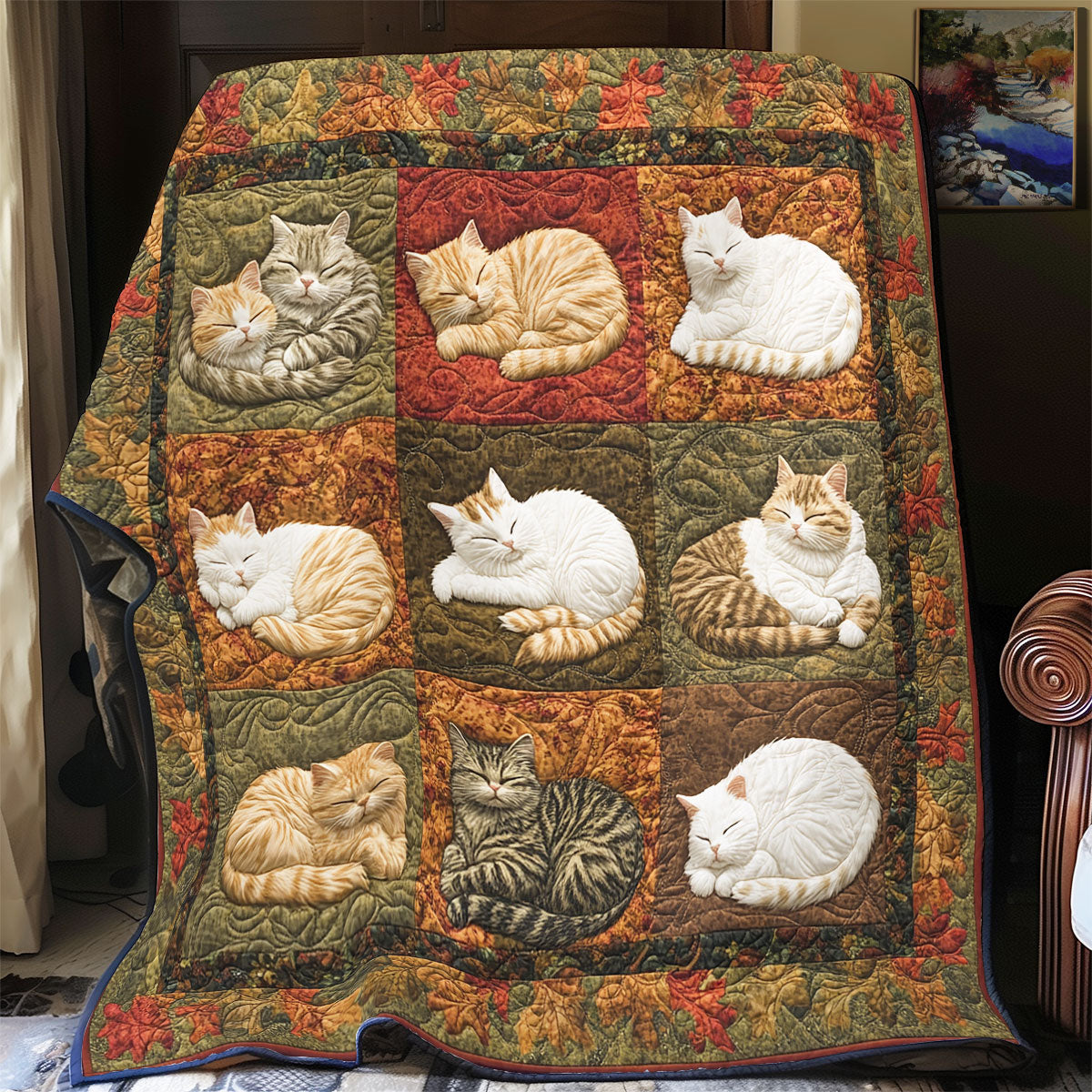 Cat Sleeping WX1302032CL Quilt