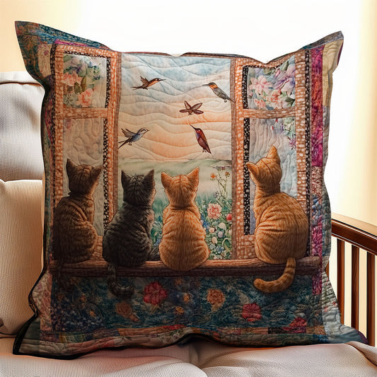 Cat Window WX0501106CL Quilt Pillow Case