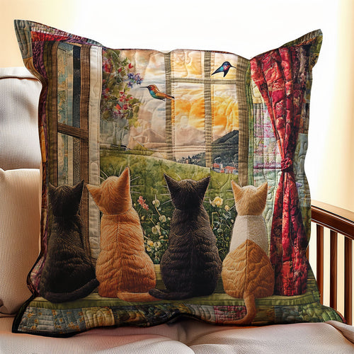 Cat Window WX0501107CL Quilt Pillow Case