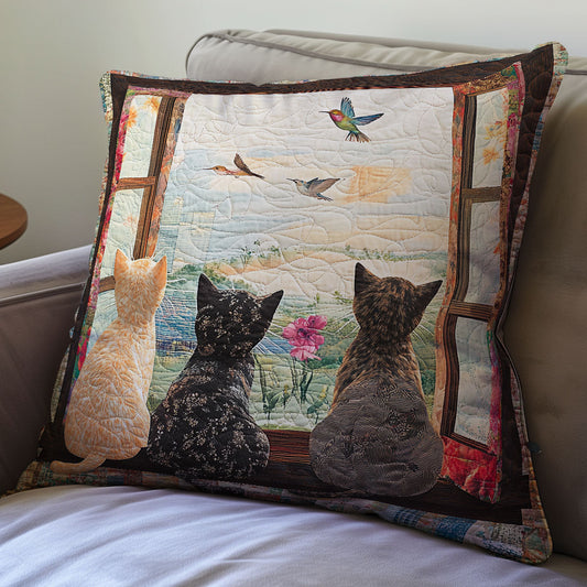 Cat Window WX0501108CL Quilt Pillow Case