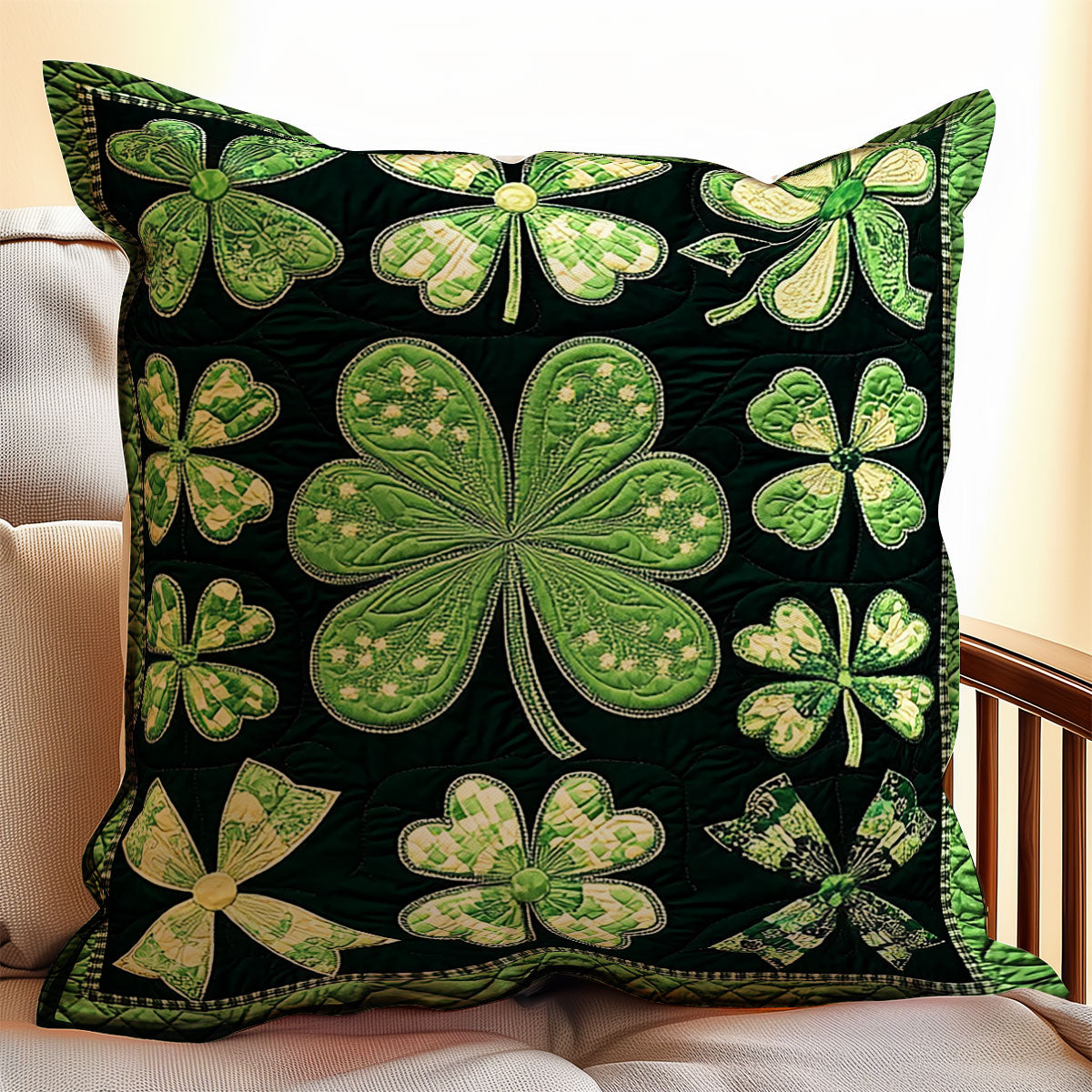 Celtic Clover WX06020102CL Quilt Pillow Case