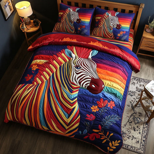 Colorful Zebra WJ0602050CL Duvet Cover Set