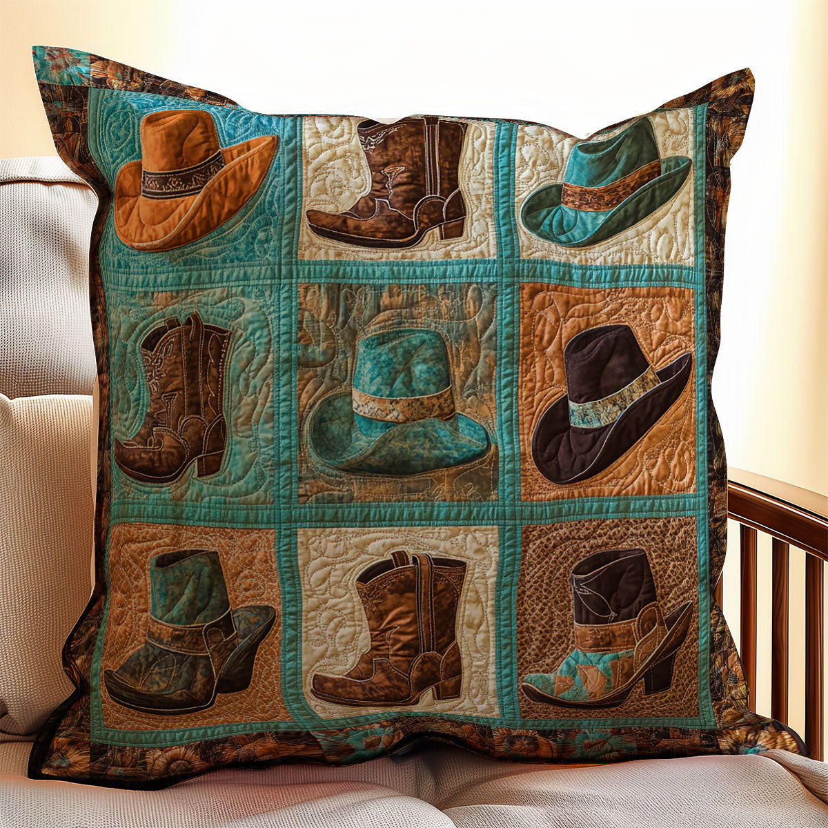 Cowboy WX0702099CL Quilt Pillow Case