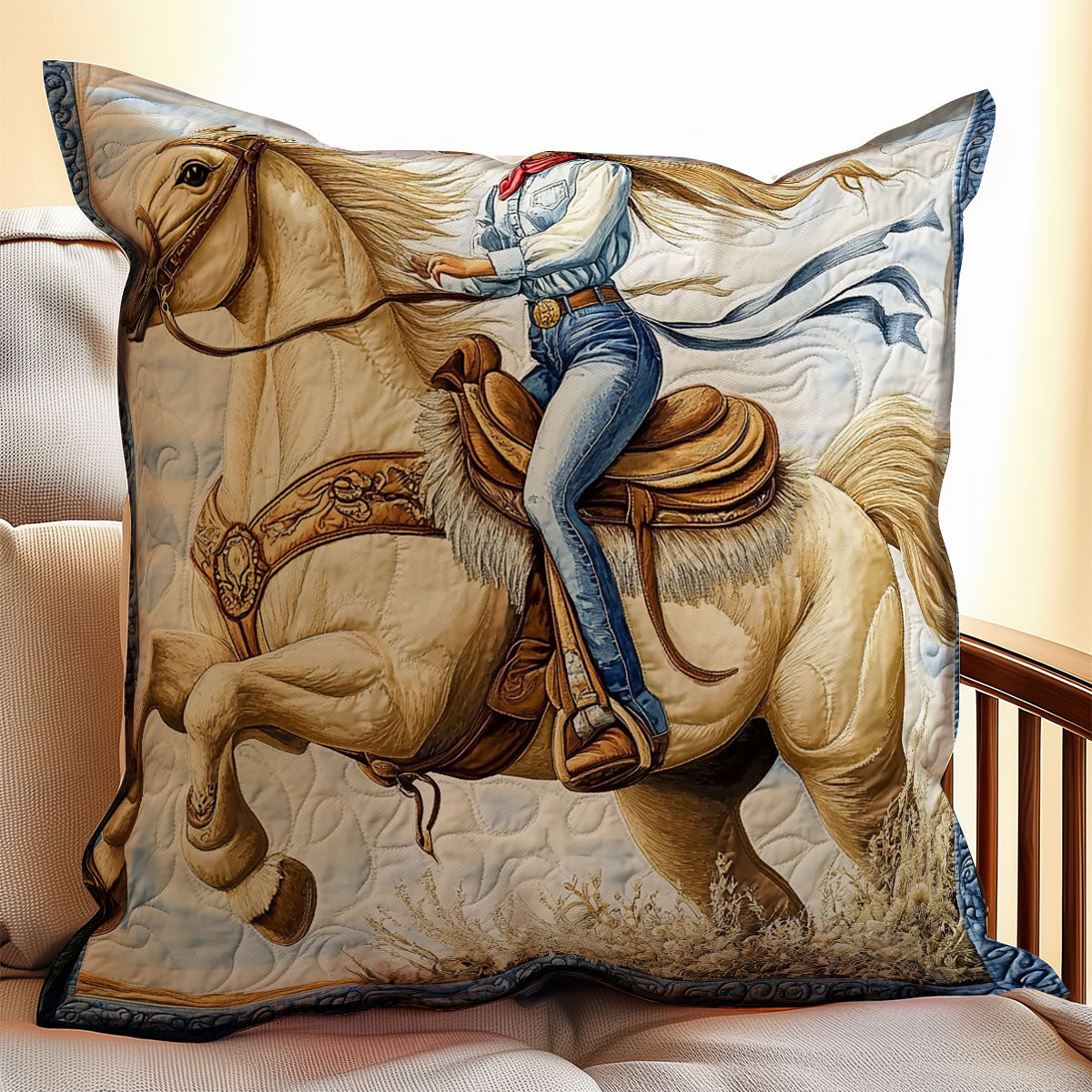 Cowgirl WX0702100CL Quilt Pillow Case