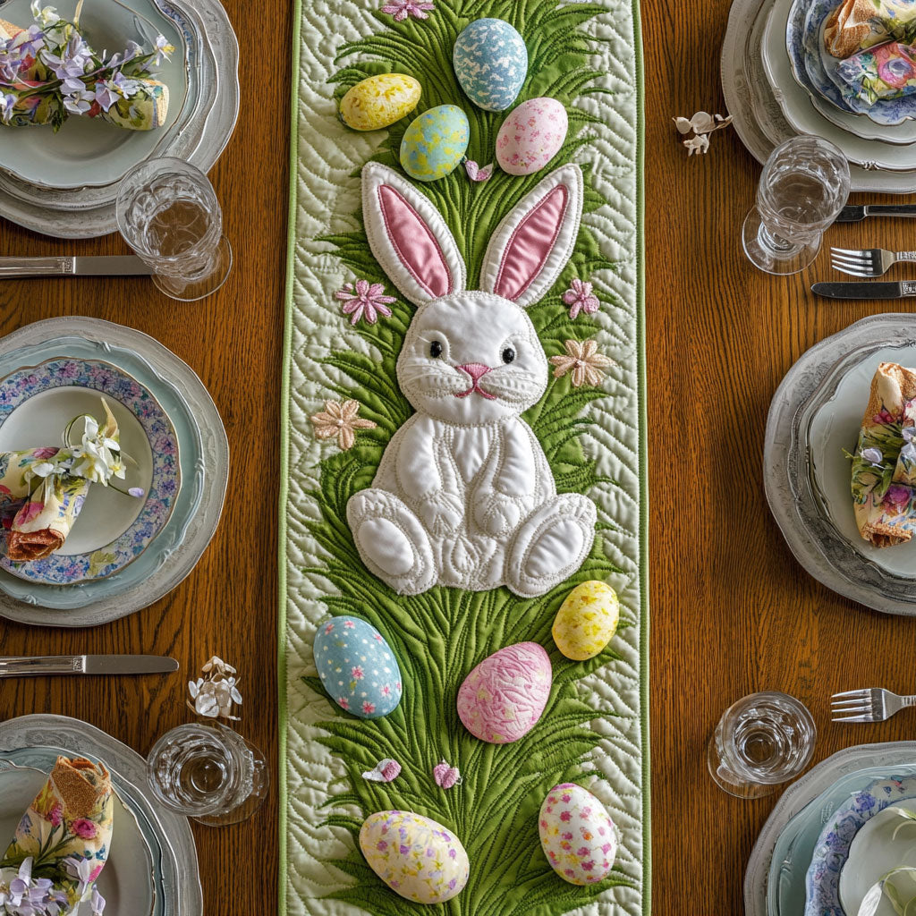 Cute Bunny WX2802174CL Quilted Table Runner