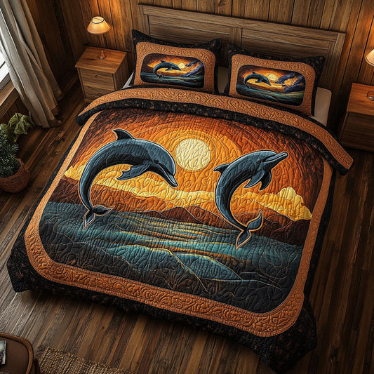 Dolphin Sunset WX0501168CL Duvet Cover Set