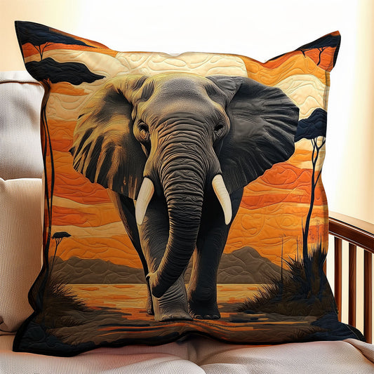 Elephant In Sahara WX2802078CL Quilt Pillow Case