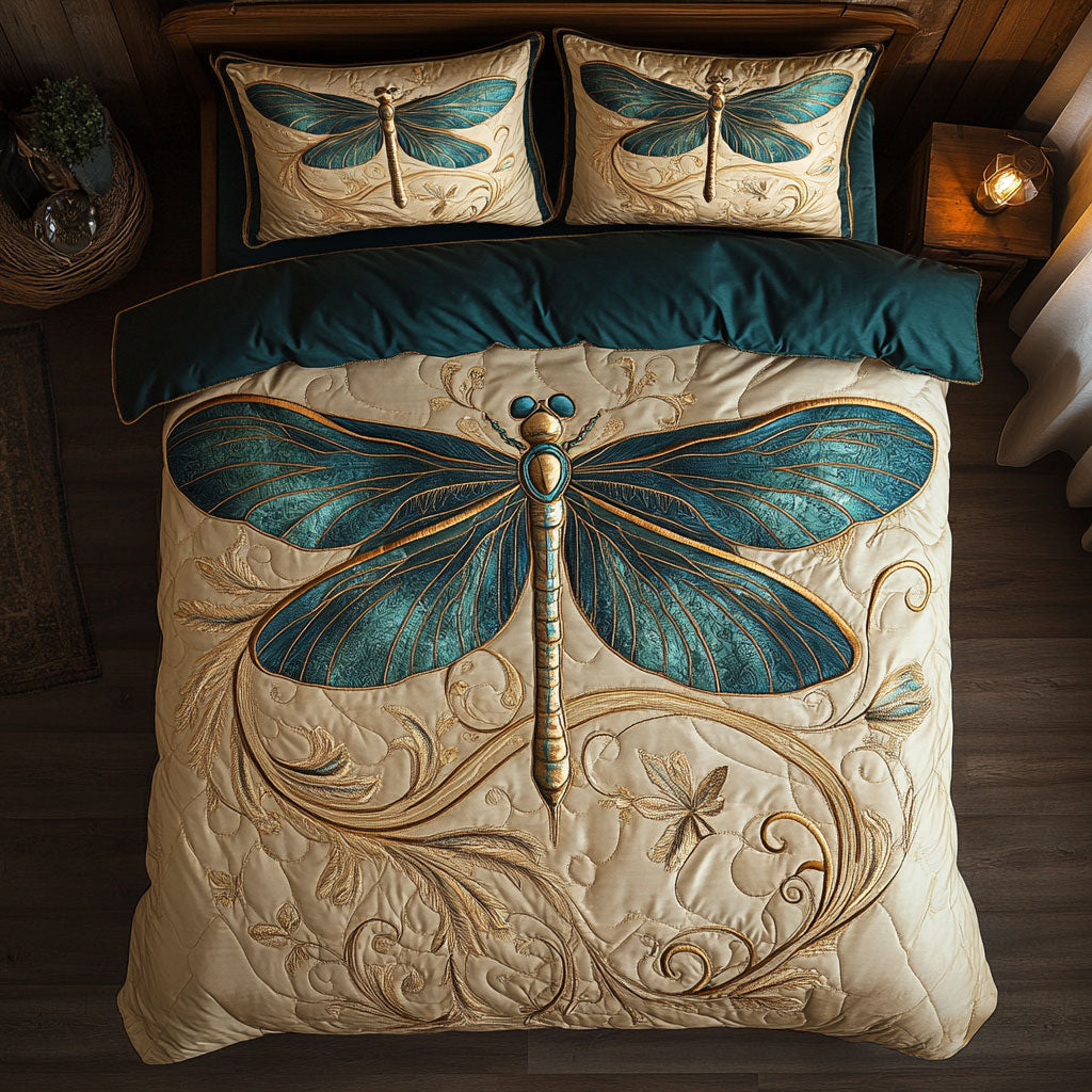 Emerald Dragonfly WJ2802048CL Duvet Cover Set