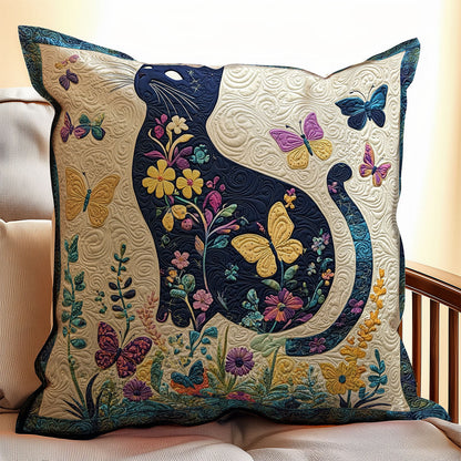 Floral Cat WX2802084CL Quilt Pillow Case