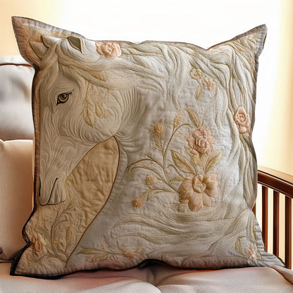 Floral Horse WX1902042CL Quilt Pillow Case