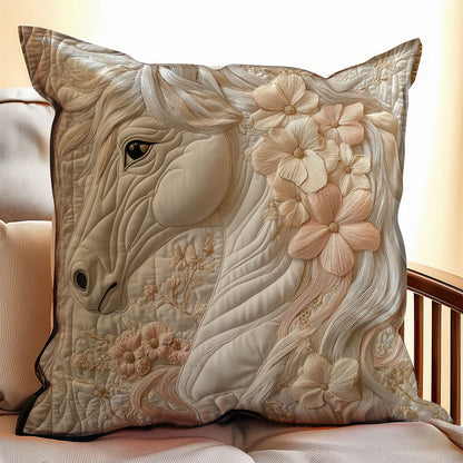 Floral Horse WX1902044CL Quilt Pillow Case