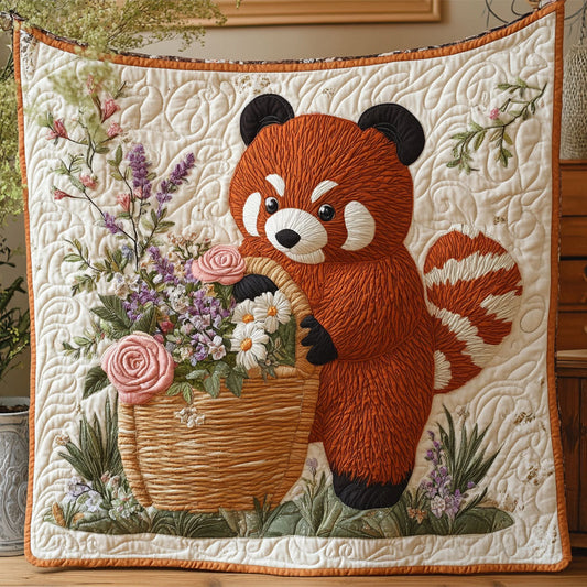 Flower Red Panda WJ1302011CL Quilt