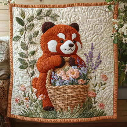 Flower Red Panda WJ1302012CL Quilt