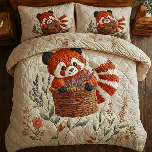 Flower Red Panda WJ1402025CL Duvet Cover Set