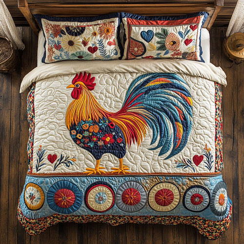 Folk Art Chicken WJ0803040CL Duvet Cover Set