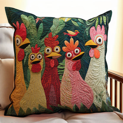 Funny Chicken WX0702107CL Quilt Pillow Case