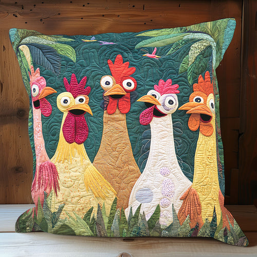 Funny Chicken WX0702149CL Quilt Pillow Case