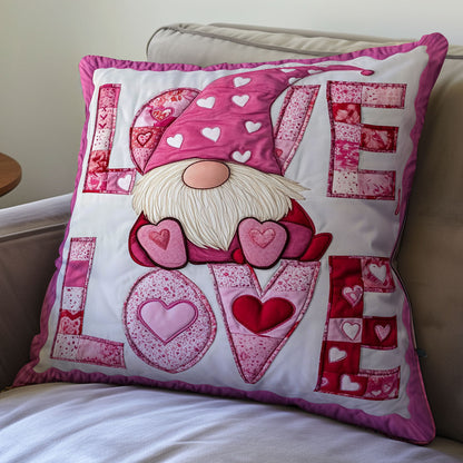 Gnome Valentine WX2101077CL Quilt Pillow Case