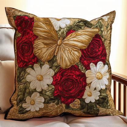 Gold Butterfly WX0501136CL Quilt Pillow Case