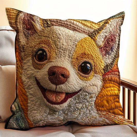 Happy Chihuahua WX2802086CL Quilt Pillow Case