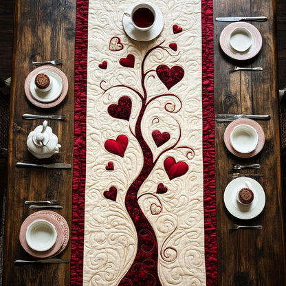 Heart Tree WX2802180CL Quilted Table Runner