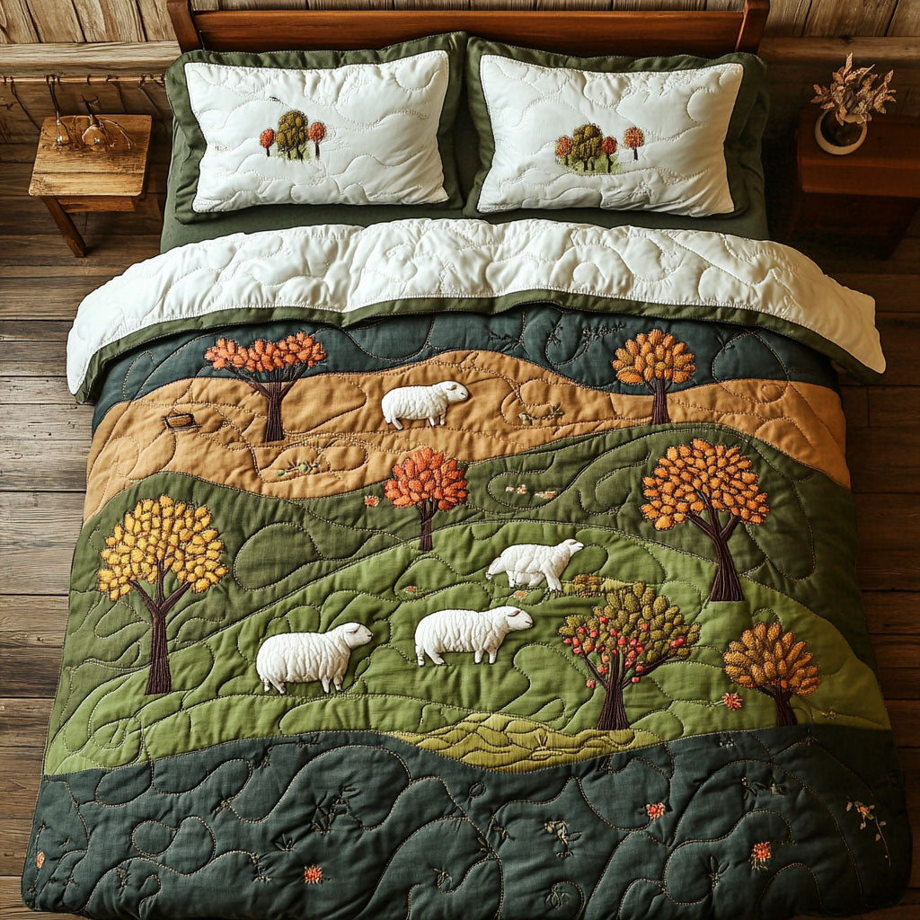 Lamb In Grass WX2102106CL Duvet Cover Set