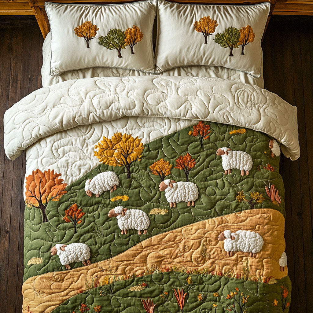 Lamb In Grass WX2102110CL Duvet Cover Set