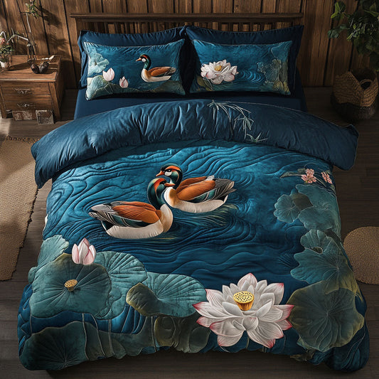 Lotus Mandarin Duck WJ1402026CL Duvet Cover Set