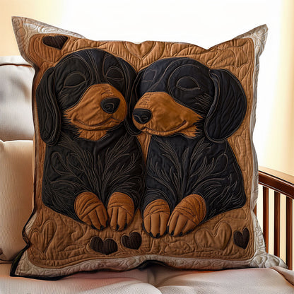 Lovely Dachshund WX1902064CL Quilt Pillow Case