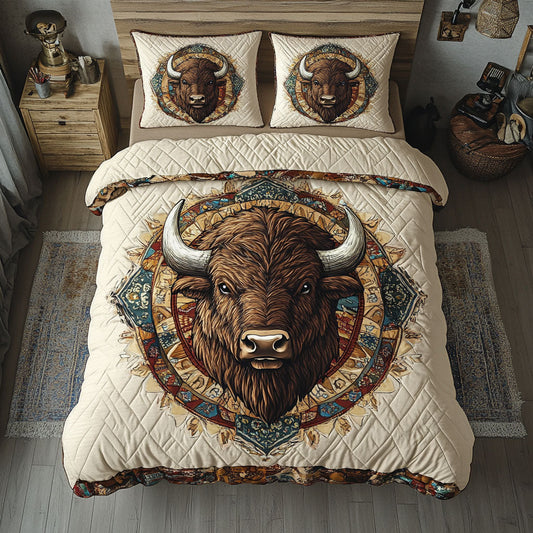 Native American Bison WJ0303021CL Duvet Cover Set