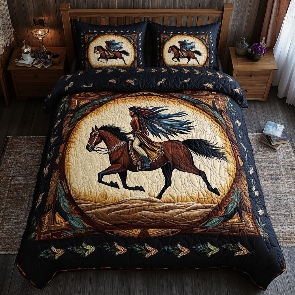 Native American Horse WJ0503024CL Duvet Cover Set