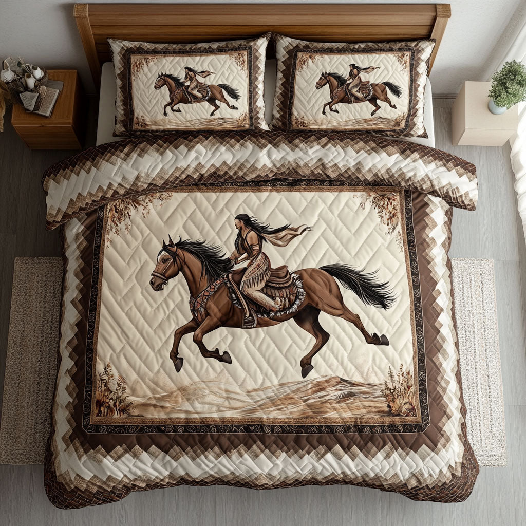 Native American Horse WJ0603021CL Duvet Cover Set