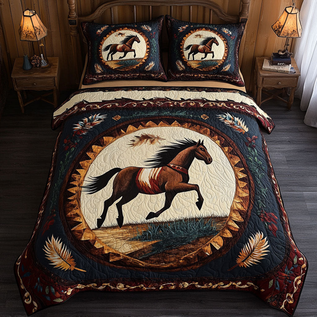 Native American Horse WJ1003040CL Duvet Cover Set