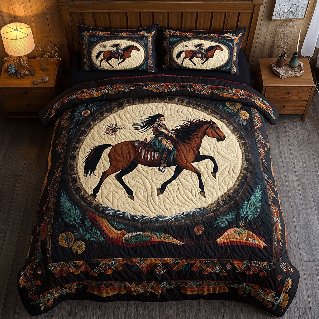 Native American Horse WJ1103036CL Duvet Cover Set