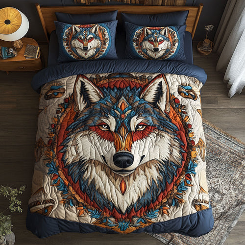 Native American Wolf WJ0503025CL Duvet Cover Set