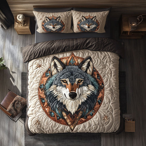 Native American Wolf WJ0603026CL Duvet Cover Set