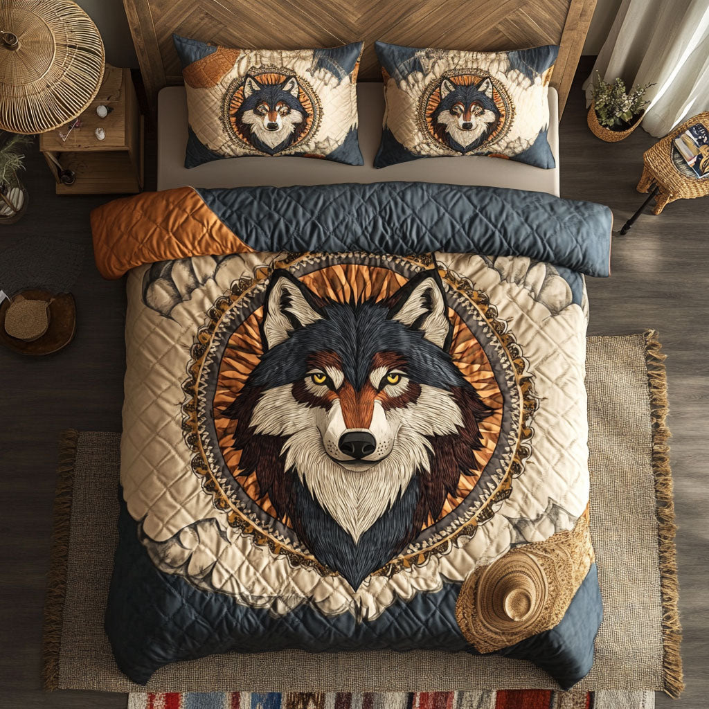 Native American Wolf WJ1103037CL Duvet Cover Set