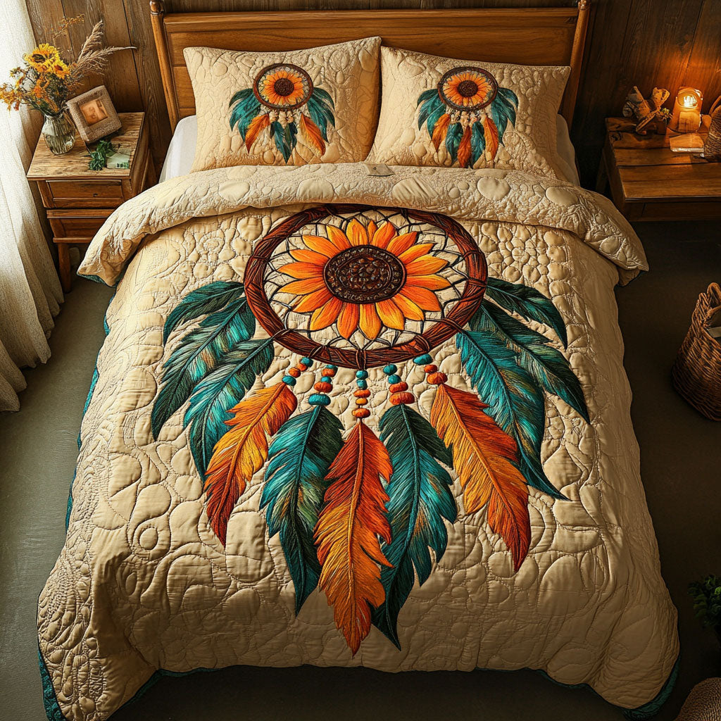 Native Sunflower Dreamcatcher WJ0602068CL Duvet Cover Set