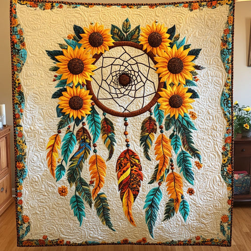 Native Sunflower Dreamcatcher WJ0702009CL Quilt