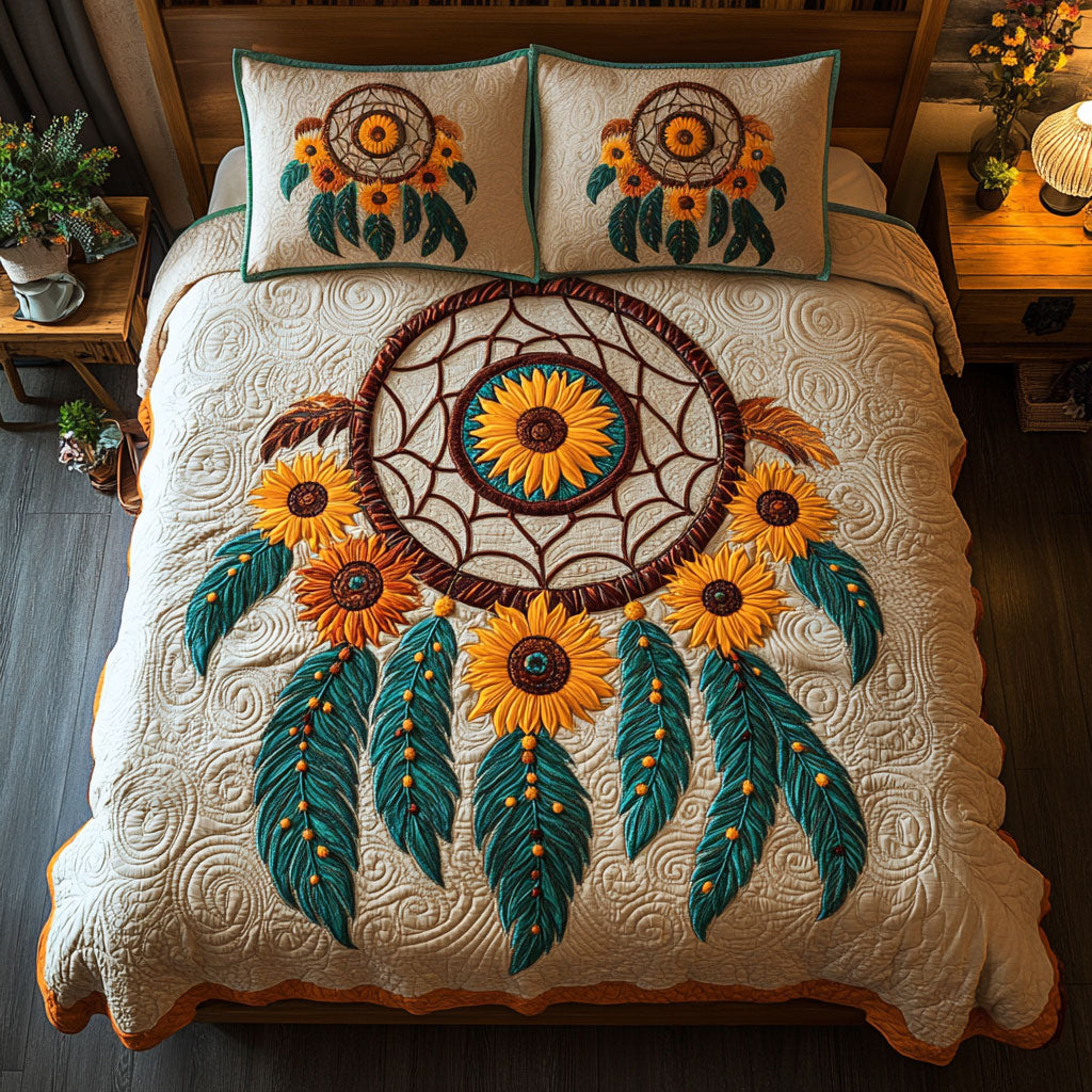 Native Sunflower Dreamcatcher WJ0802059CL Duvet Cover Set